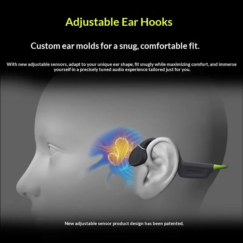 Creative Outlier Free Waterproof Bone Conduction Earphones, Low-Latency Wireless Sports Bluetooth 5.3 Ear-Hook for Running