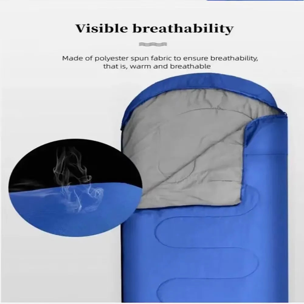 1/2PCS Emergency Sleeping Bag Camping Envelope Hooded Sleeping Bags Outdoor Keep Warm Waterproof Travel Gear Rest Cover