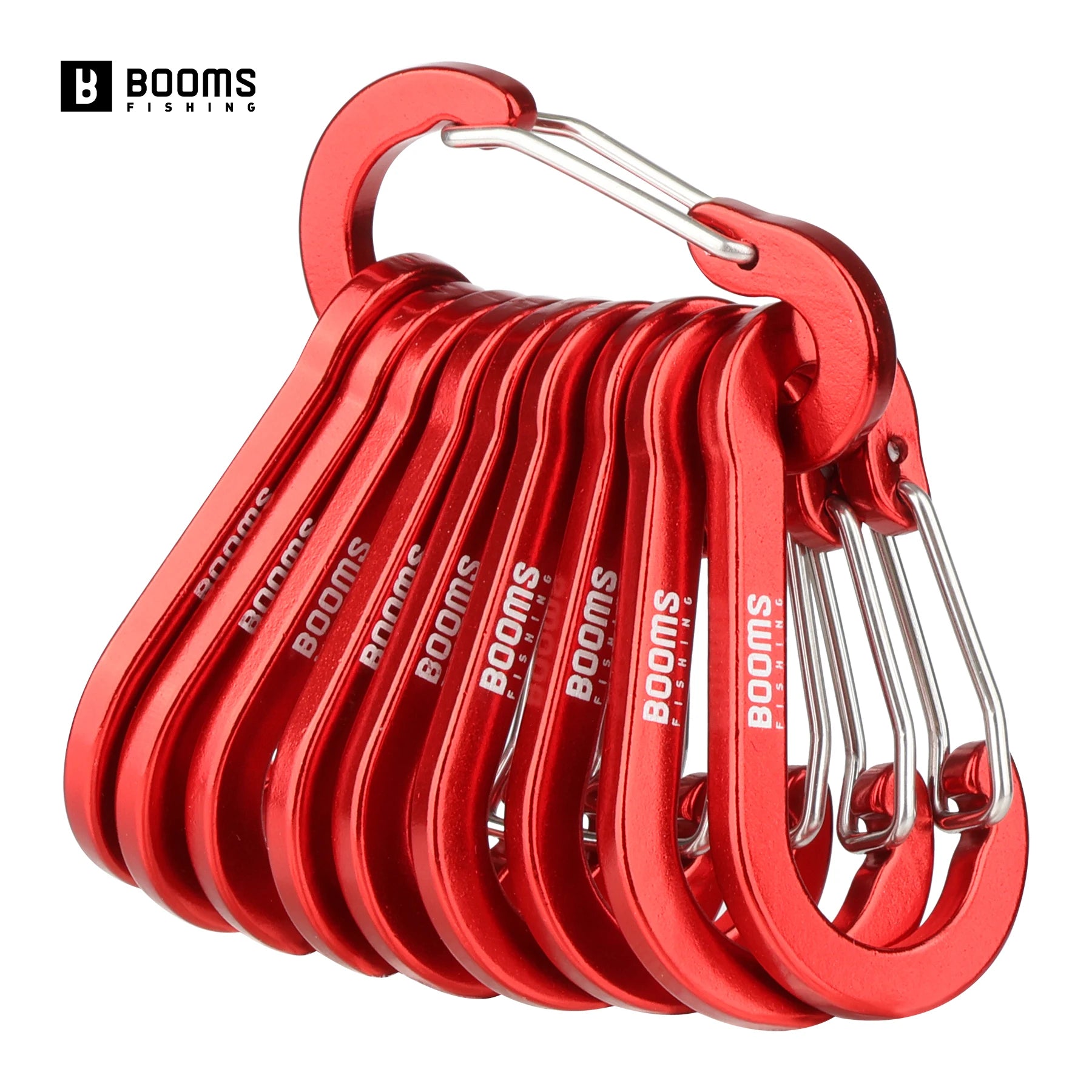 10PCS Aluminum D Ring Carabiner Clip Keychain Mini Hook for Camping Hiking Fishing EDC Gear
