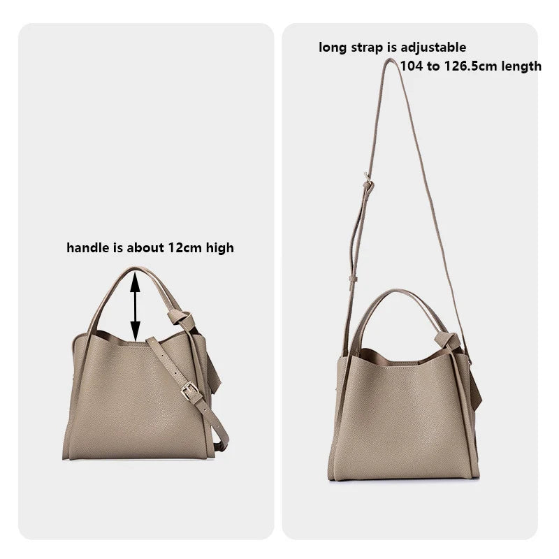 2025 Summer Lady Fashion Small Bucket Handbag Soft Leather Cross-body Messenger For Women Classic Female Shoulder Bag Hot Sale