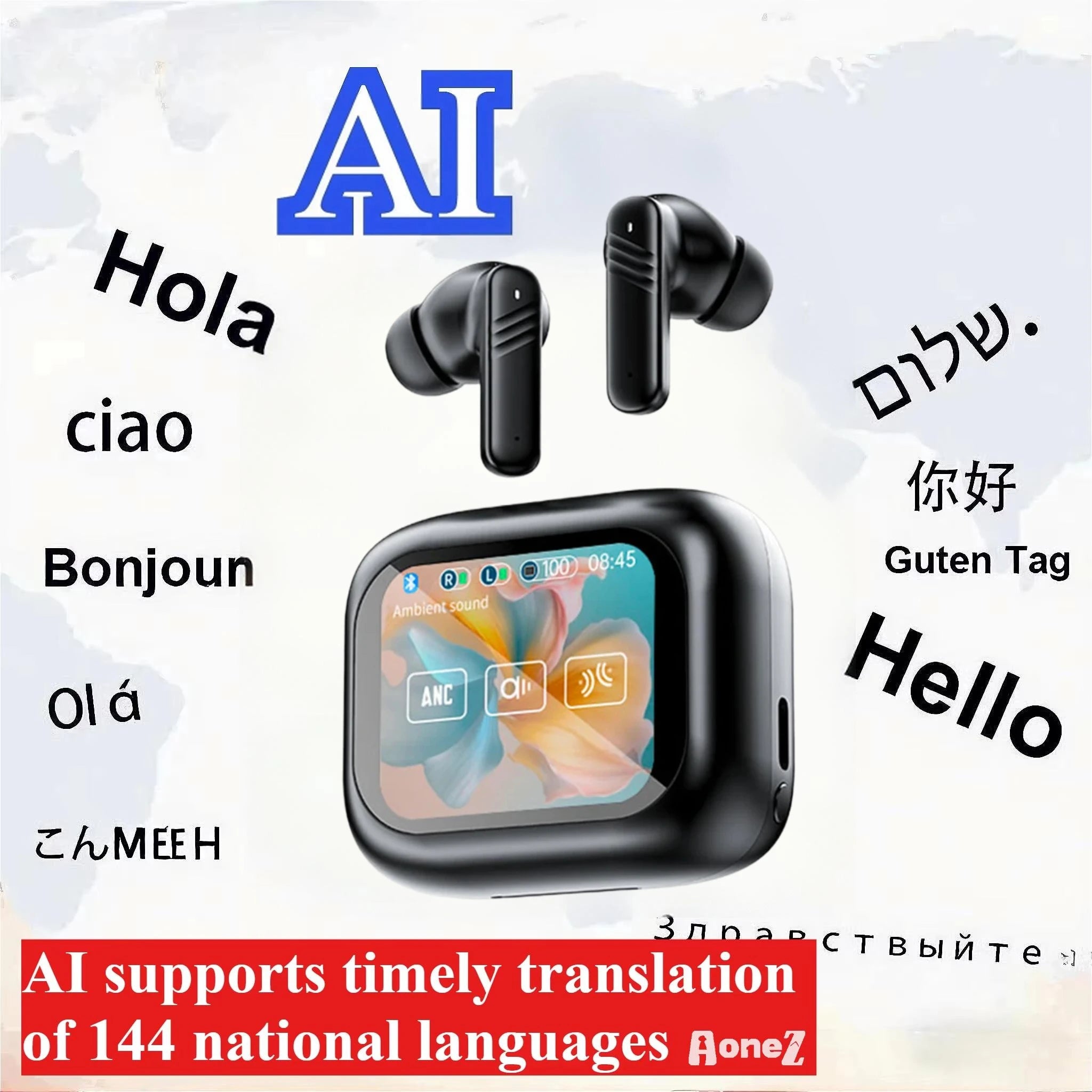 2026 NEW Professional ANC Earbuds AI Translator 100 Languages 40H Playtime One Tap Touch Control Flagship Noise Cancelling