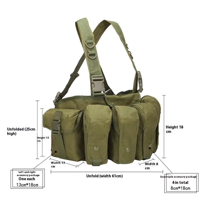 Replicate Russian individual gear: SMERSH tactical vest, MOLLE chest rig – military fan combat equipment for cosplay