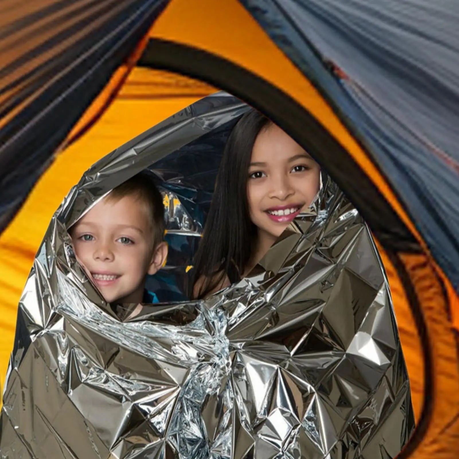 1PC Emergency Blanket Windproof Waterproof Foil Thermal Survival Gear First Aid Military Rescue Kit for Camping Outdoor