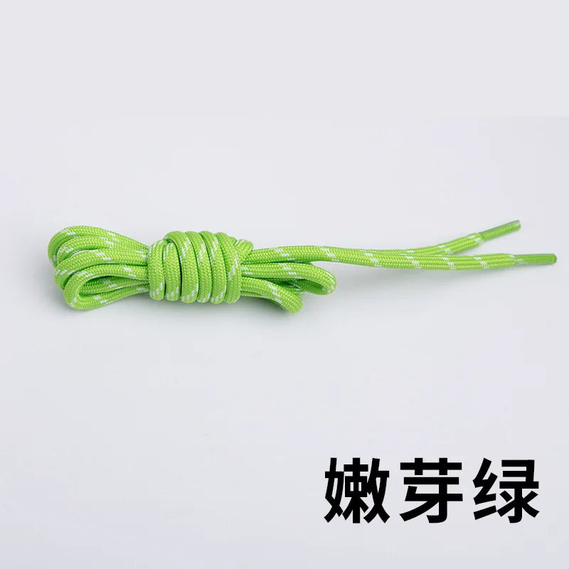 Round Jump-Point Pattern Shoelaces Universal Fit for Basketball Shoes Dad Sneakers Yeezy Casual Shoes Air Cushion Sports Laces