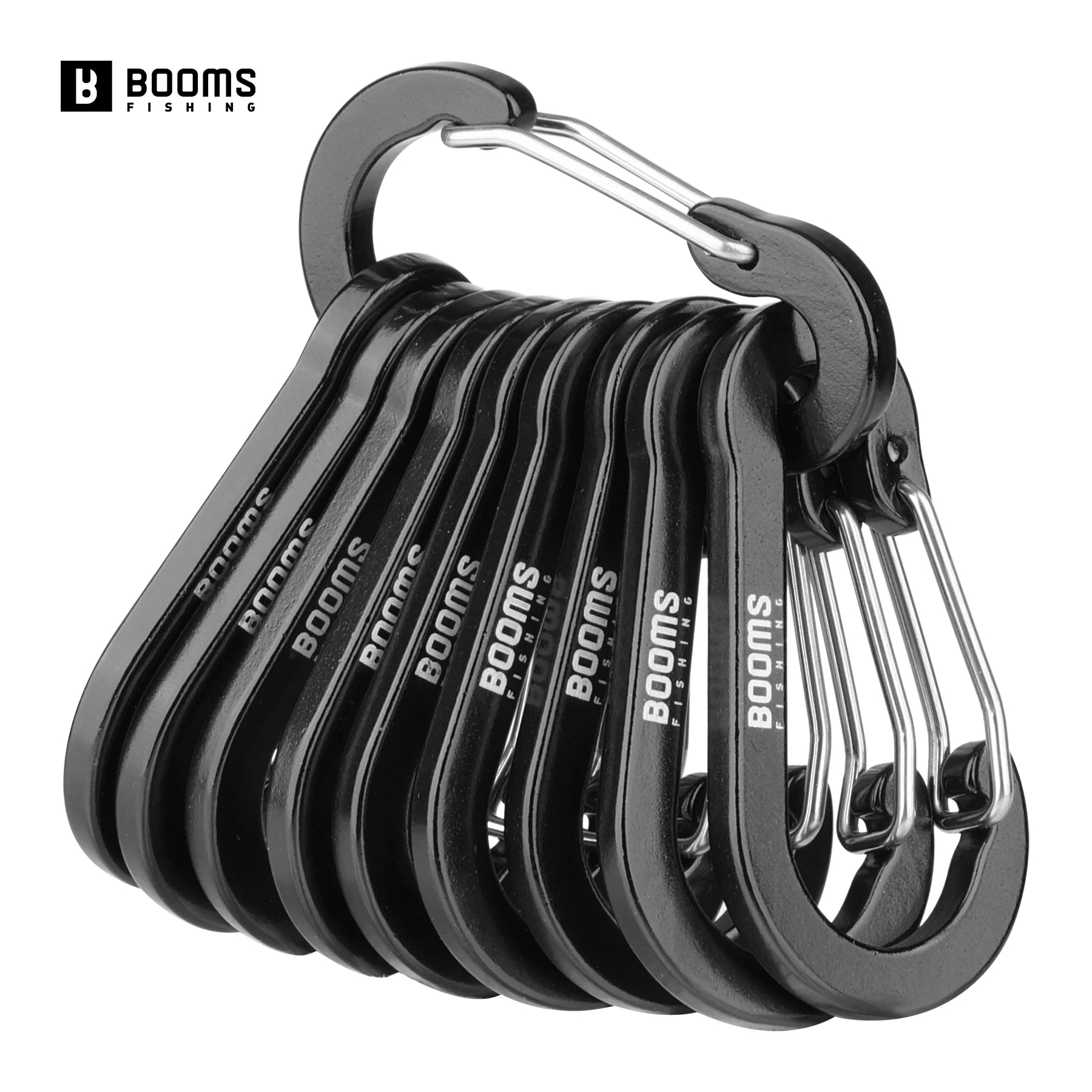 10PCS Aluminum D Ring Carabiner Clip Keychain Mini Hook for Camping Hiking Fishing EDC Gear
