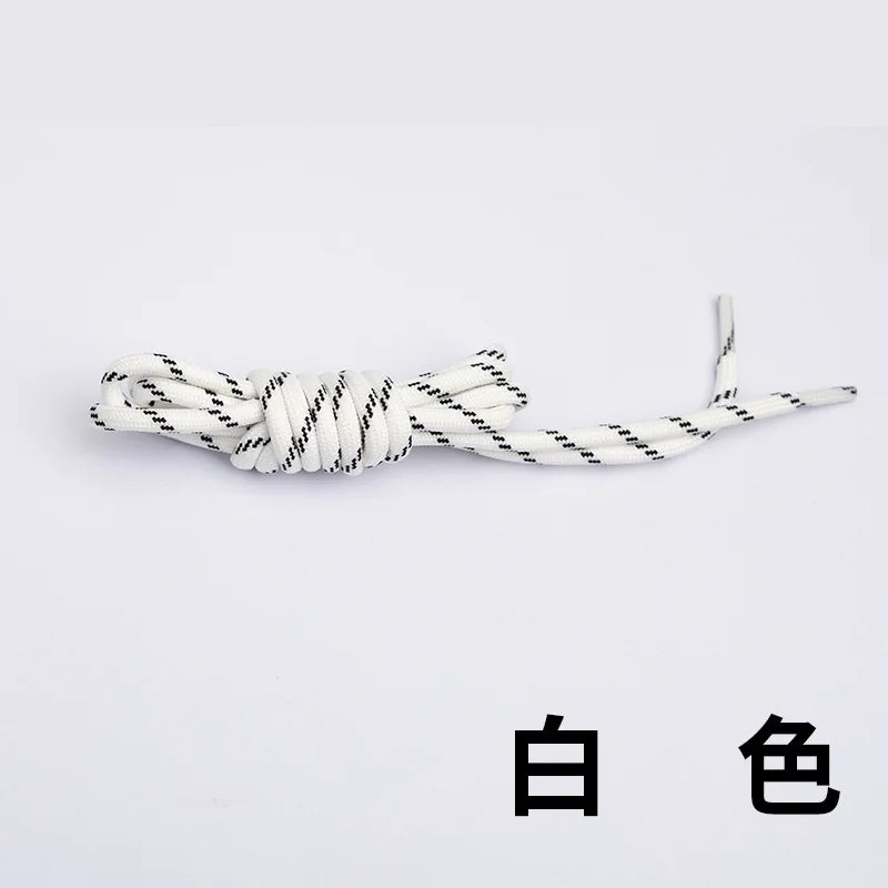 Round Jump-Point Pattern Shoelaces Universal Fit for Basketball Shoes Dad Sneakers Yeezy Casual Shoes Air Cushion Sports Laces