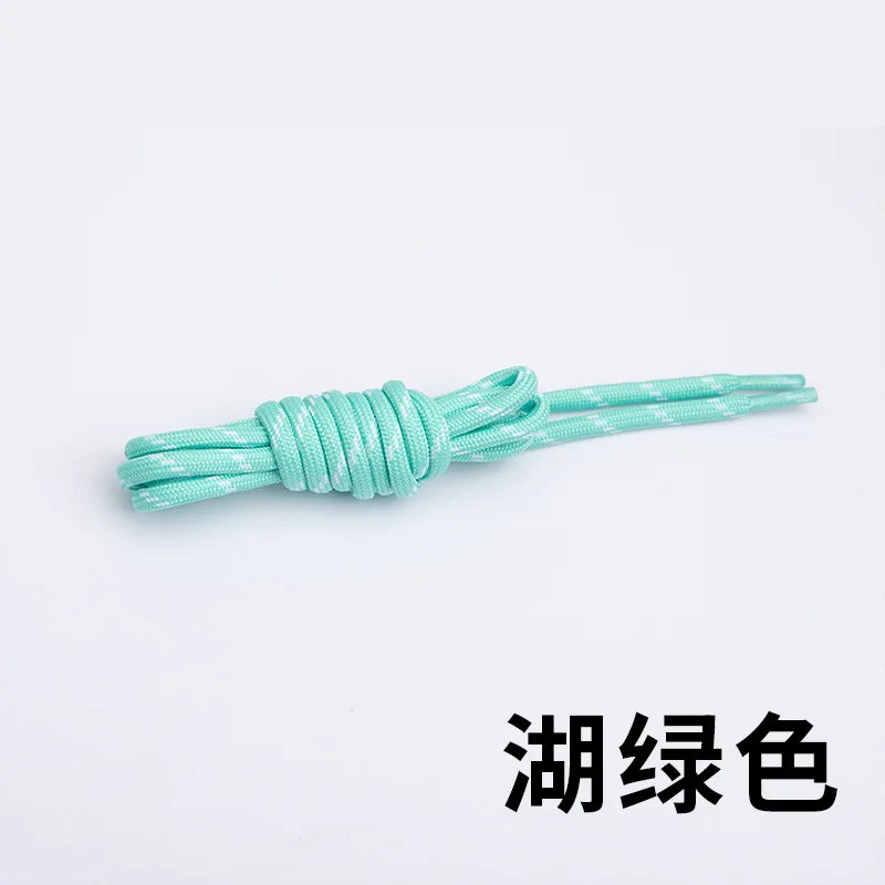 Round Jump-Point Pattern Shoelaces Universal Fit for Basketball Shoes Dad Sneakers Yeezy Casual Shoes Air Cushion Sports Laces