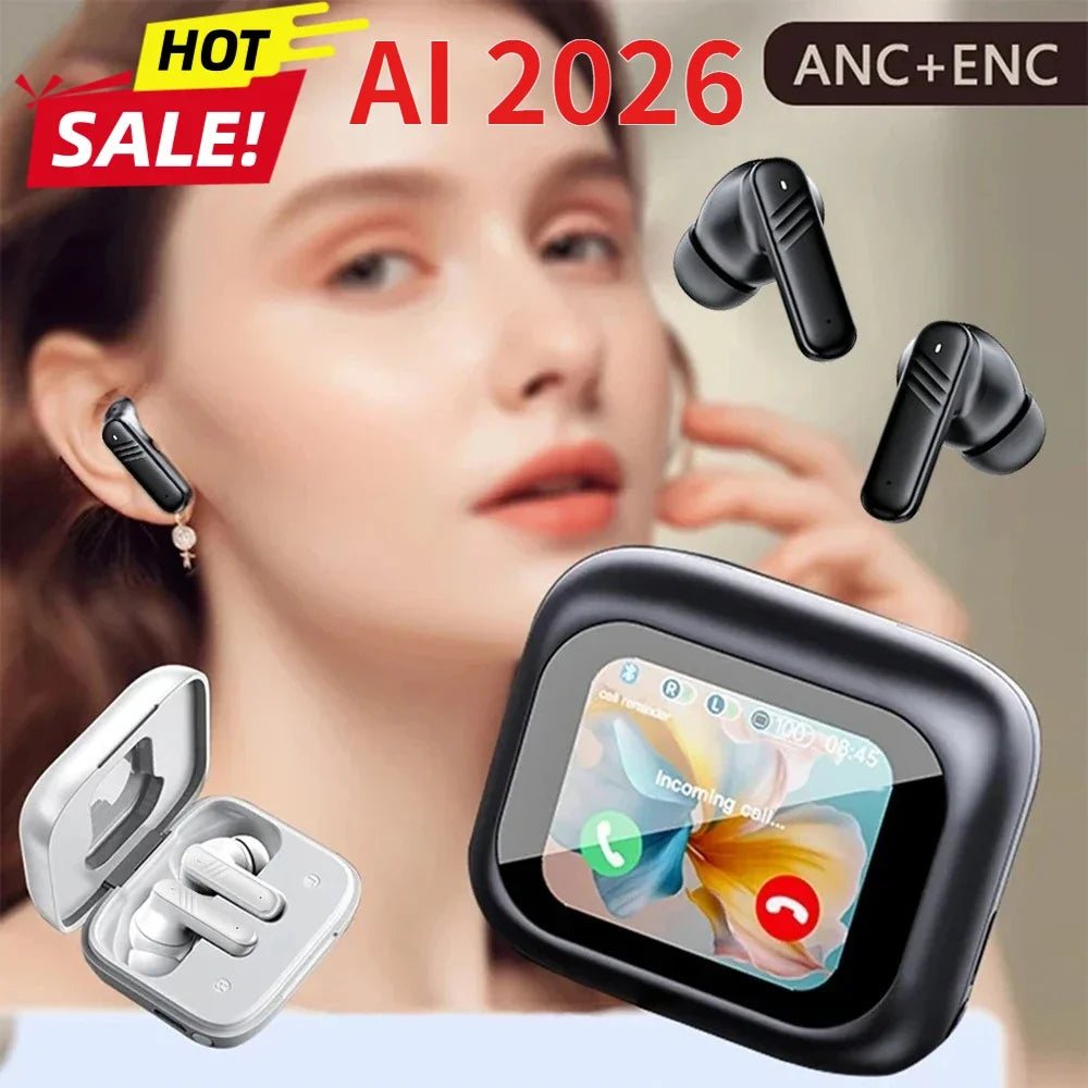 2026 NEW Professional ANC Earbuds AI Translator 100 Languages 40H Playtime One Tap Touch Control Flagship Noise Cancelling