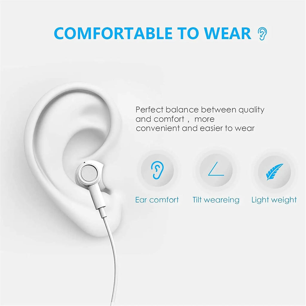 2-Pack USB-C Wired Earbuds with Microphone & Remote Control, Noise Cancelling for Smartphones