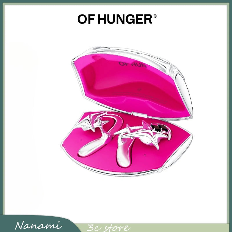 OF HUNGER Bluetooth Earphones Limited Cyber Pink Alien Edition Open OWS Accessory Earphones Bluetooth Earphones