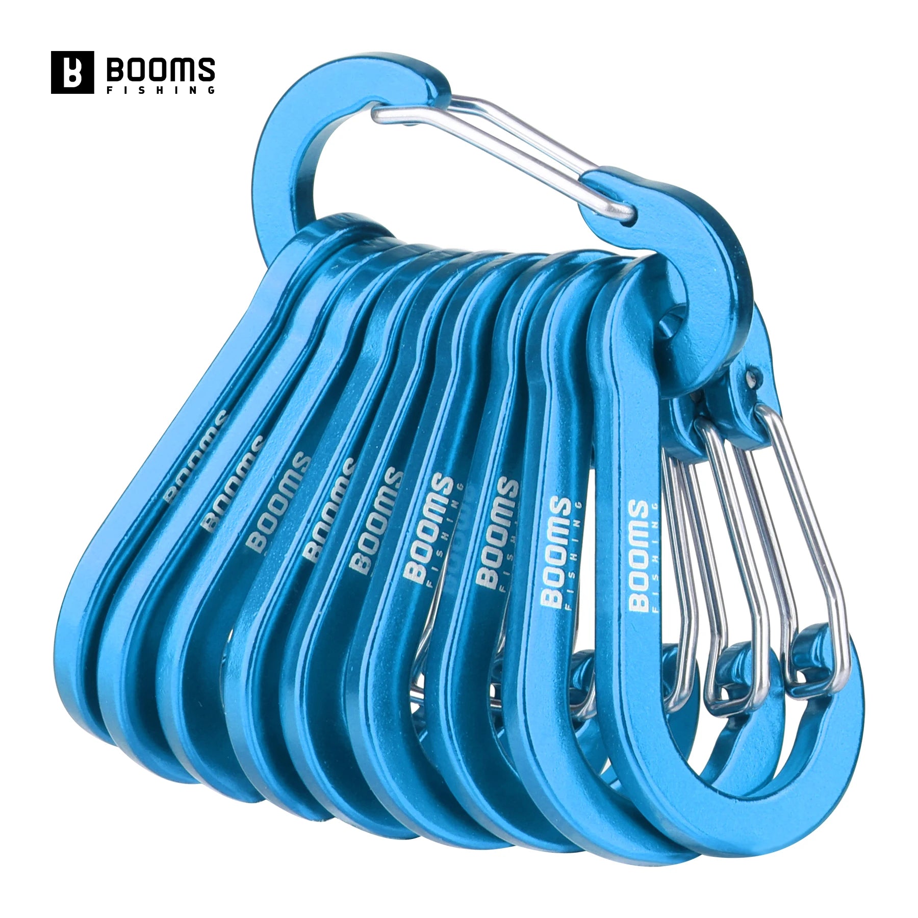 10PCS Aluminum D Ring Carabiner Clip Keychain Mini Hook for Camping Hiking Fishing EDC Gear