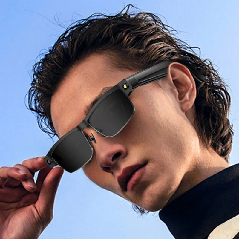 1 pair L802 AI smart sunglasses 8-megapixel HD camera anti-shake waterproof translation video recording calling photo-taking