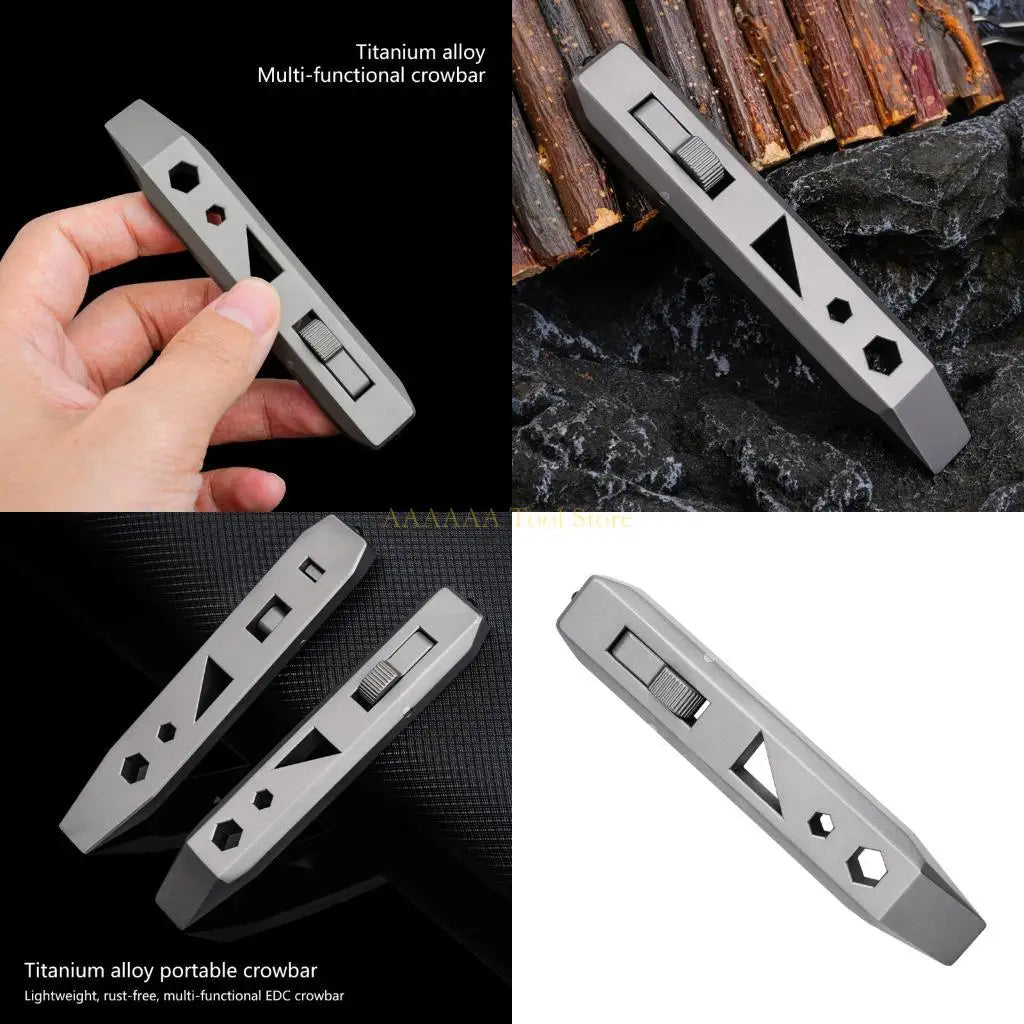 A2BE Metal Crowbars Multi Tool Bottle Opener Screwdriver Gear Multifunction Keychain Wrench Camping Survival Bottle Opener
