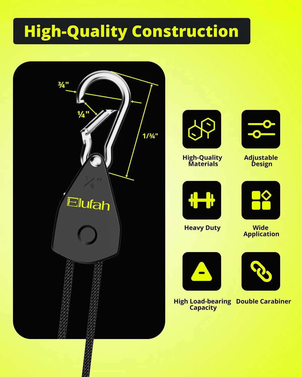 4-Pack Adjustable Ratchet Straps, 10ft Length with Metal Gear for Kayak, Camping, and Tie-Down Work