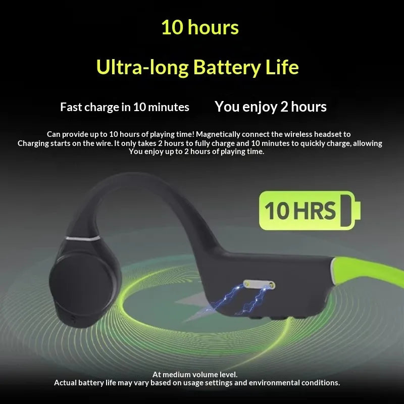 Creative Outlier Free Waterproof Bone Conduction Earphones, Low-Latency Wireless Sports Bluetooth 5.3 Ear-Hook for Running
