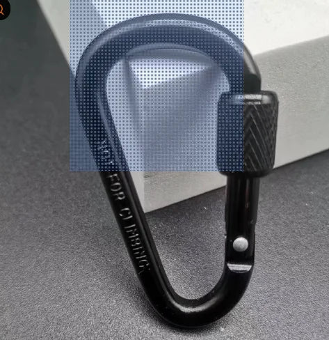 1pc D Shape Aluminum Carabiner Clip Outdoor Hiking Gear Backpack Keychain Hook Camping Outdoor Tools Anti Loss Lock Buckle