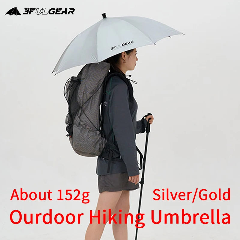 3F UL GEAR Hiking Umbrella Outdoor Hiking Camping Mountaineering Nylon Silver Coating Sun Protection Lightweight And Portable