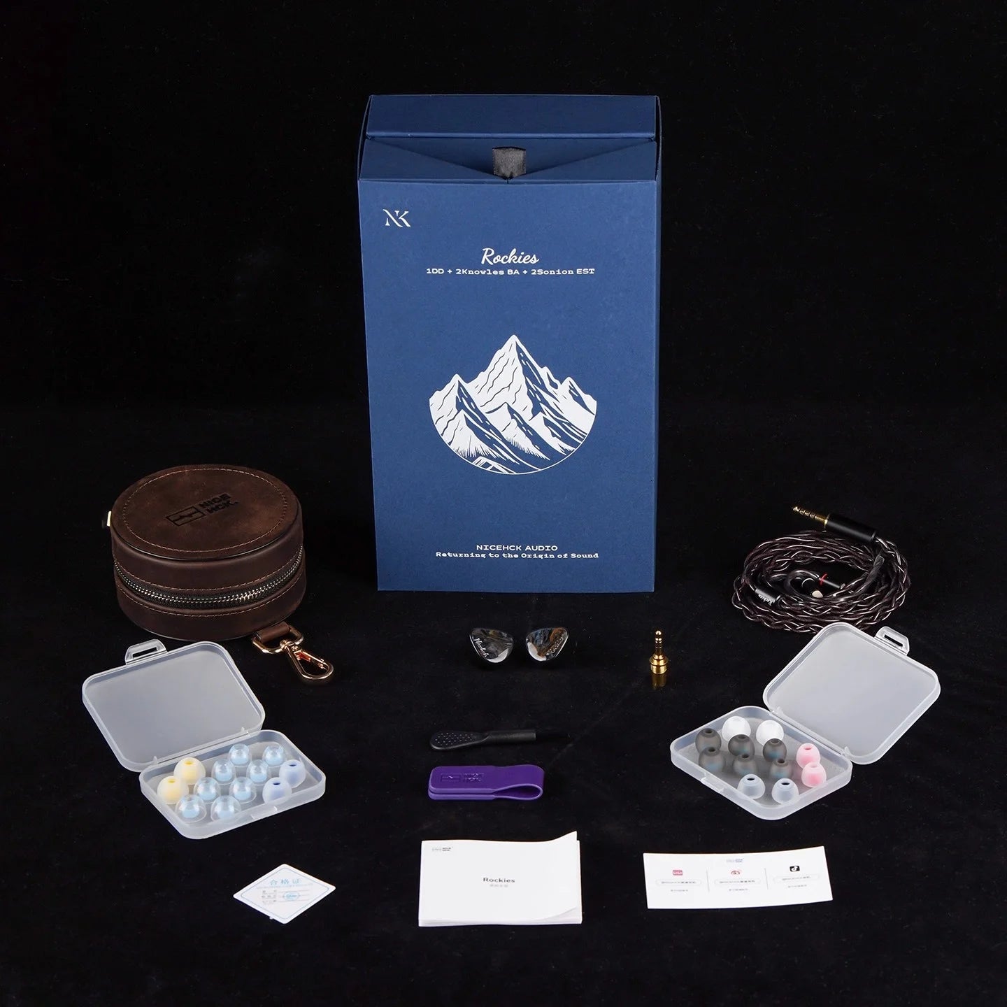 NICEHCK Rockies Electrostatic Headphones - One-way, Two-driver, Two-electrostatic, HiFi Sound Quality, Noise Reduction