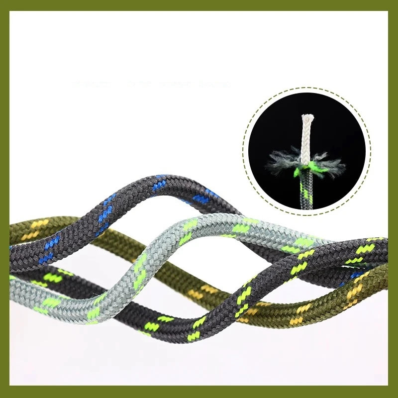 1Pair outdoor sport round shoelaces for boots hiking slip rope shoe