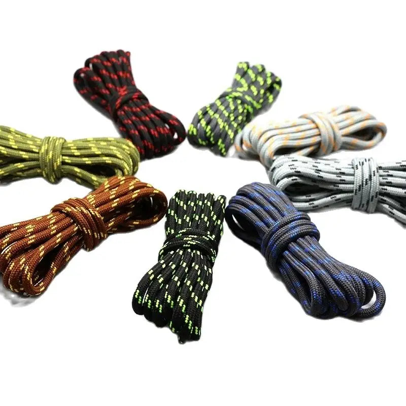 1Pair outdoor sport round shoelaces for boots hiking slip rope shoe