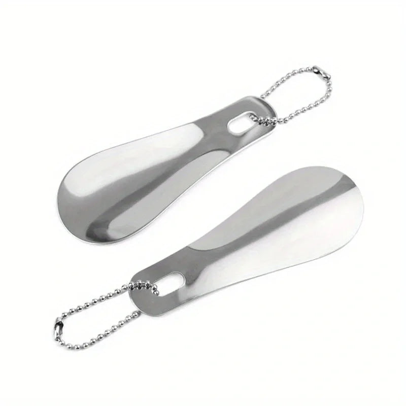 1pc stainless steel metal shoehorn, portable shoehorn, shoe wearing