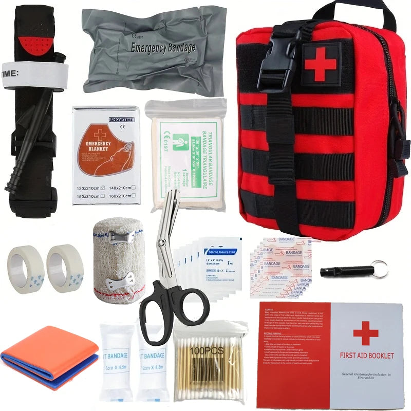 50pcs IFAK Trauma Survival First Aid Kit, Camping Gear Supplies