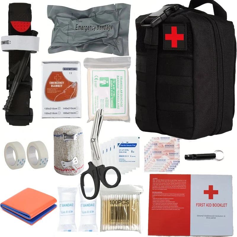 50pcs IFAK Trauma Survival First Aid Kit, Camping Gear Supplies