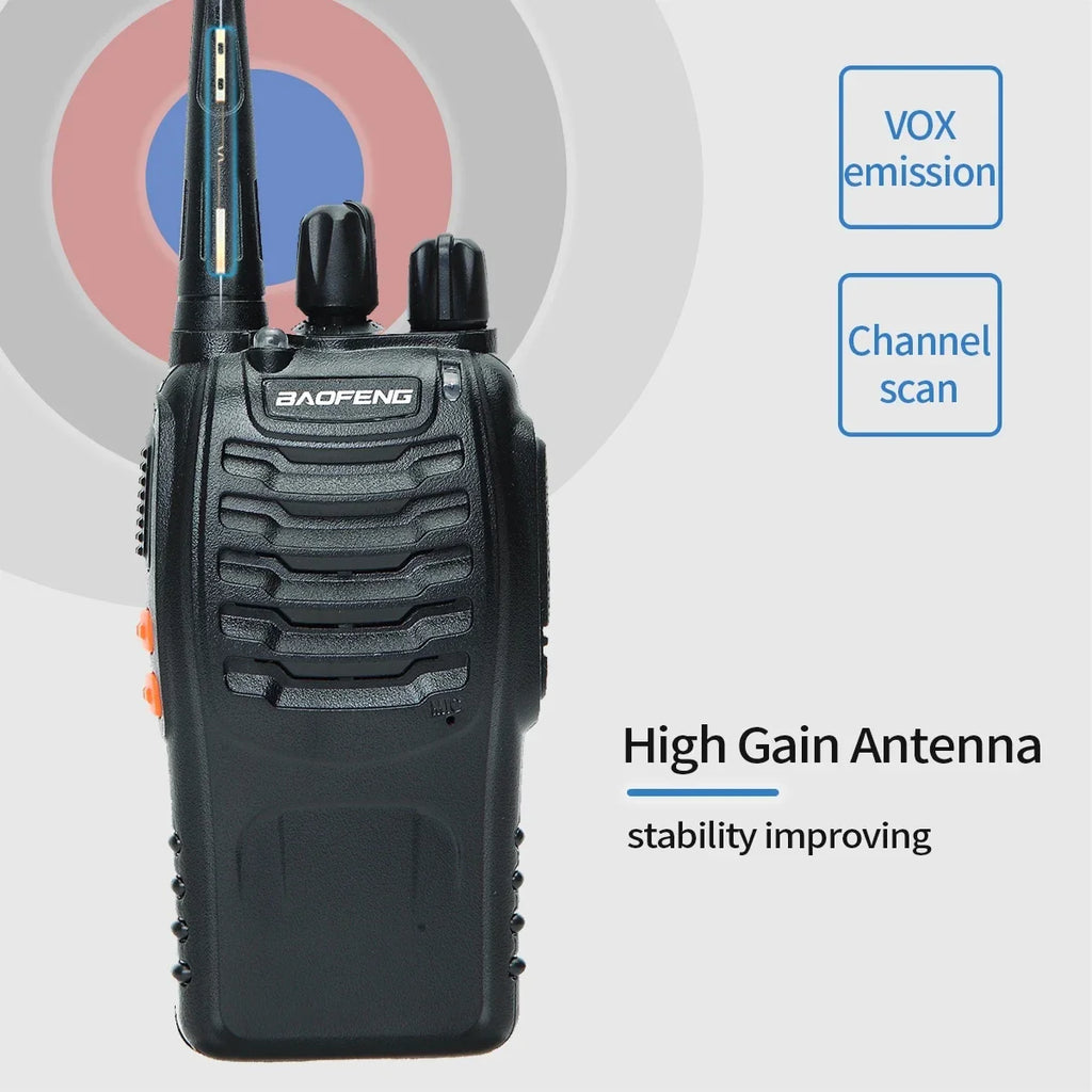 2/4PCS Baofeng BF-888S V2 Walkie Talkie Dual Band Portable Long Range UHF 400-470MHz USB/EU/US Ham Two Way Radio for Hunting