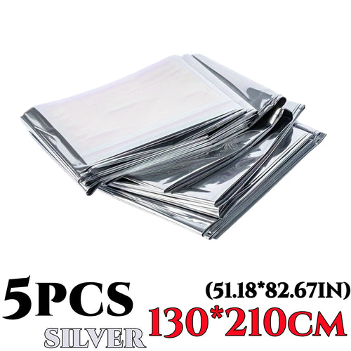 2/15pcs Large Emergency Survival Blanket Portable Aluminum Foil