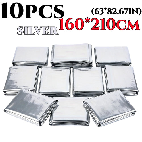 2/15pcs Large Emergency Survival Blanket Portable Aluminum Foil