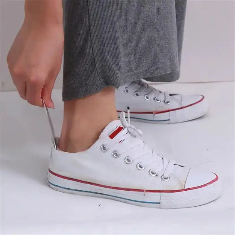1pc stainless steel metal shoehorn, portable shoehorn, shoe wearing
