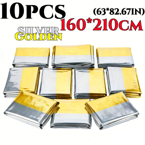 2/15pcs Large Emergency Survival Blanket Portable Aluminum Foil