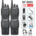 2/4PCS Baofeng BF-888S V2 Walkie Talkie Dual Band Portable Long Range UHF 400-470MHz USB/EU/US Ham Two Way Radio for Hunting
