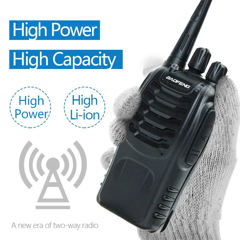 2/4PCS Baofeng BF-888S V2 Walkie Talkie Dual Band Portable Long Range UHF 400-470MHz USB/EU/US Ham Two Way Radio for Hunting