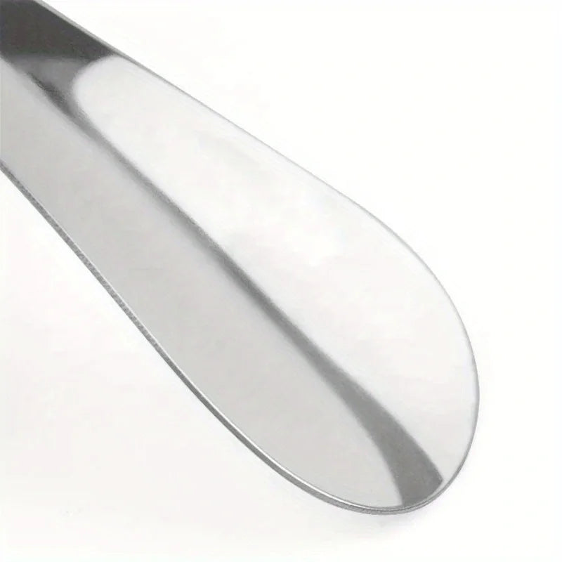 1pc stainless steel metal shoehorn, portable shoehorn, shoe wearing