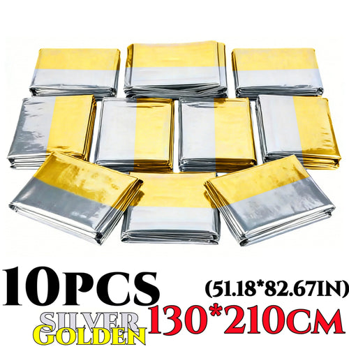 2/15pcs Large Emergency Survival Blanket Portable Aluminum Foil
