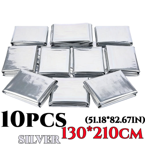 2/15pcs Large Emergency Survival Blanket Portable Aluminum Foil