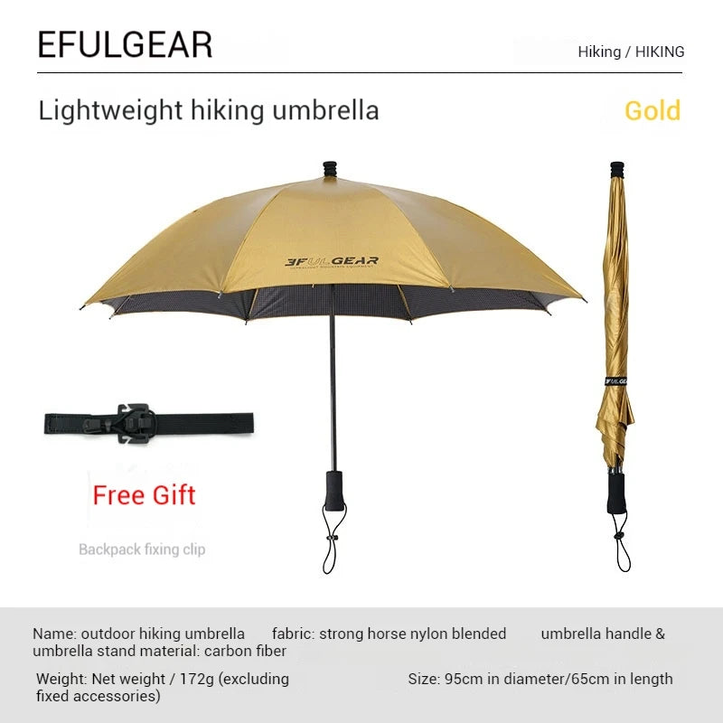 3F UL GEAR Hiking Umbrella Outdoor Hiking Camping Mountaineering Nylon Silver Coating Sun Protection Lightweight And Portable