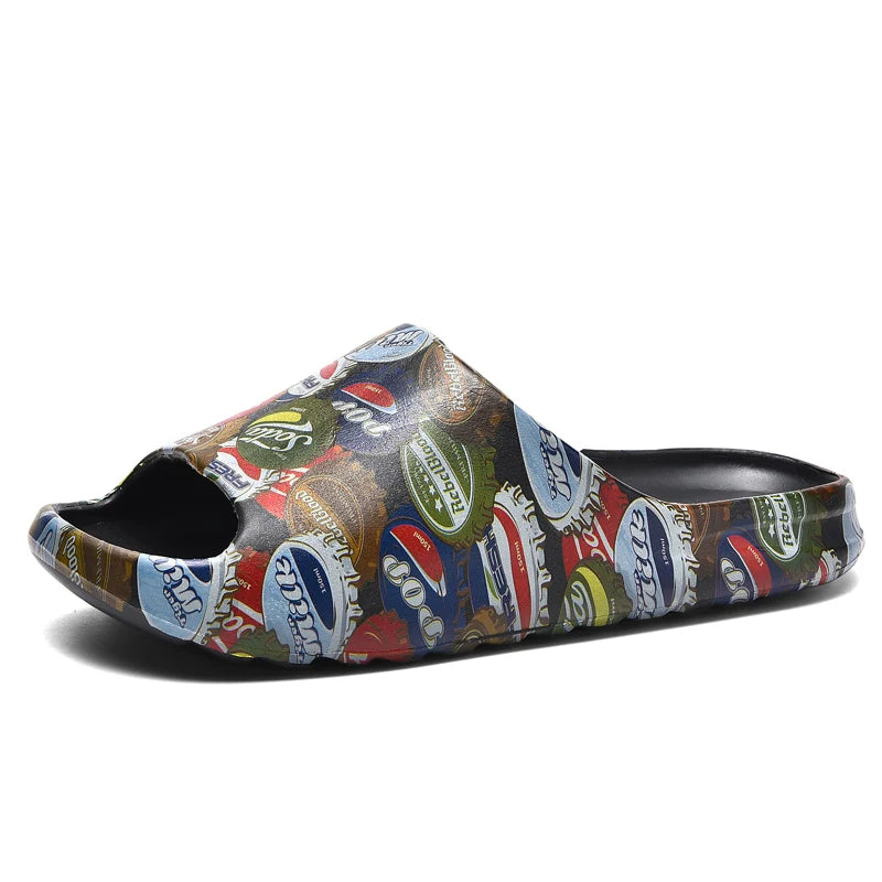 New Men's Sandals Fashion Platform Casual Slippers Men EVA Light Wading Beach Shoes Women's Shoes Yeezy Slides Sleepers Men