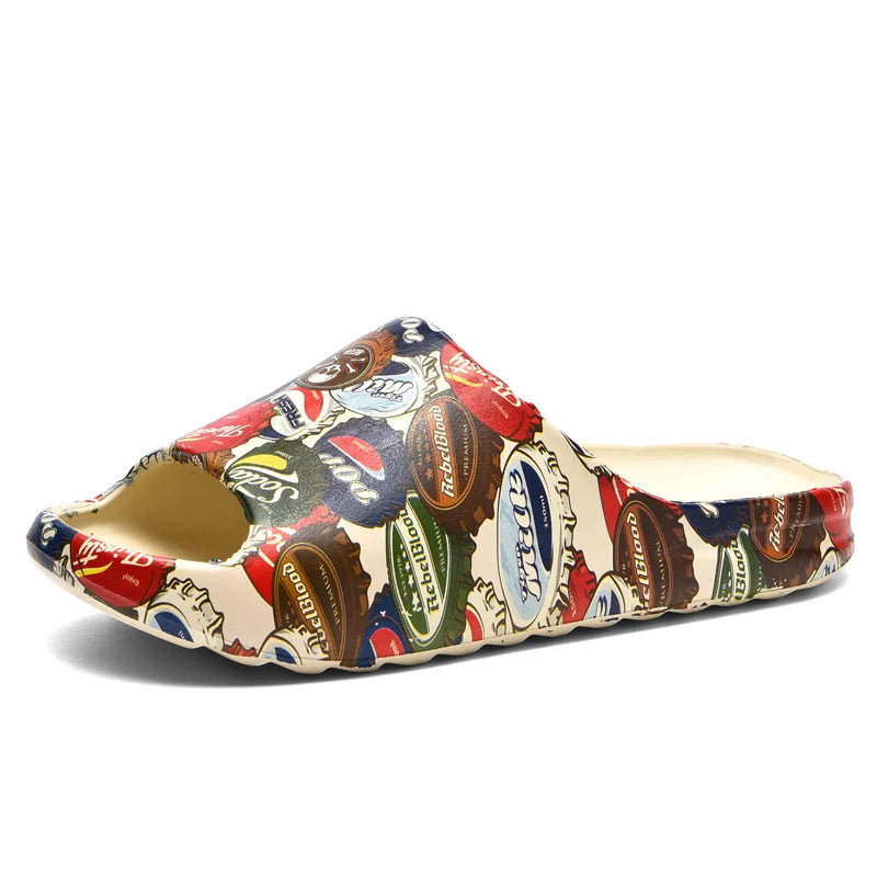 New Men's Sandals Fashion Platform Casual Slippers Men EVA Light Wading Beach Shoes Women's Shoes Yeezy Slides Sleepers Men