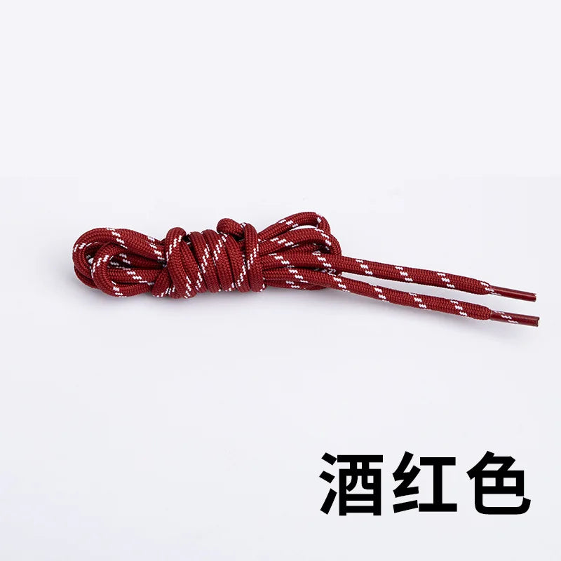 Round Jump-Point Pattern Shoelaces Universal Fit for Basketball Shoes Dad Sneakers Yeezy Casual Shoes Air Cushion Sports Laces