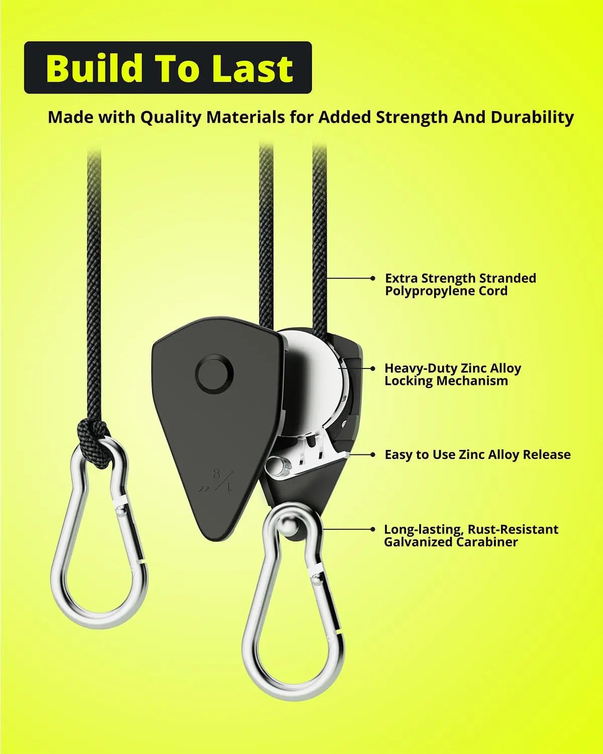 4-Pack Adjustable Ratchet Straps, 10ft Length with Metal Gear for Kayak, Camping, and Tie-Down Work