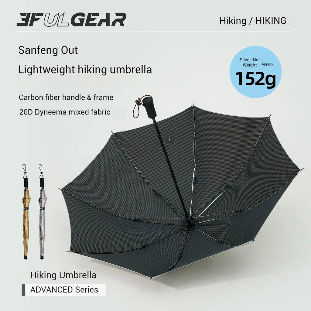 3F UL GEAR Hiking Umbrella Outdoor Hiking Camping Mountaineering Nylon Silver Coating Sun Protection Lightweight And Portable