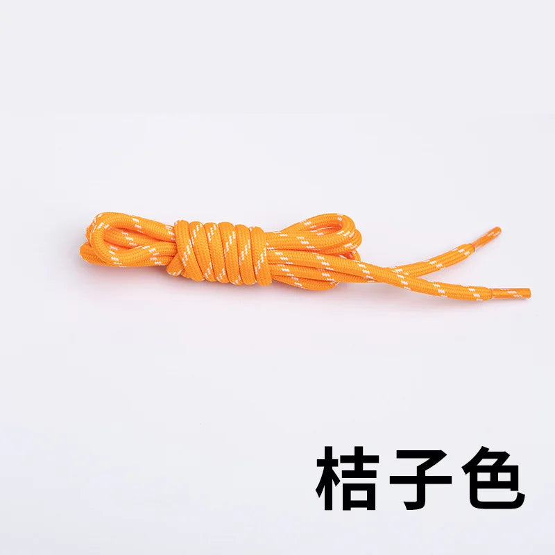 Round Jump-Point Pattern Shoelaces Universal Fit for Basketball Shoes Dad Sneakers Yeezy Casual Shoes Air Cushion Sports Laces