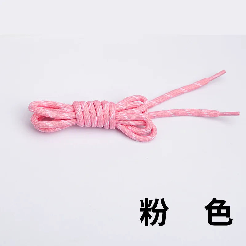 Round Jump-Point Pattern Shoelaces Universal Fit for Basketball Shoes Dad Sneakers Yeezy Casual Shoes Air Cushion Sports Laces