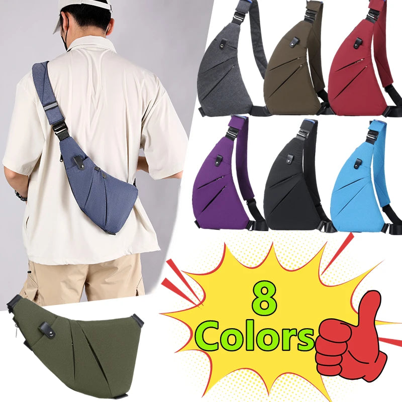 8 Colors Men's Ultra Thin Anti-Theft Small Chest Bag Cross Body Bags Male One Shoulder Sling Bag for Travel Women Boy Sports Bag