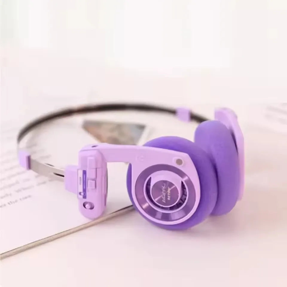 2026 WhatPlus RETRO R3 Bluetooth Earphones Headworn Wireless Portable Small Classic Fashion Headset 40mm Dynamic-unit Headphones