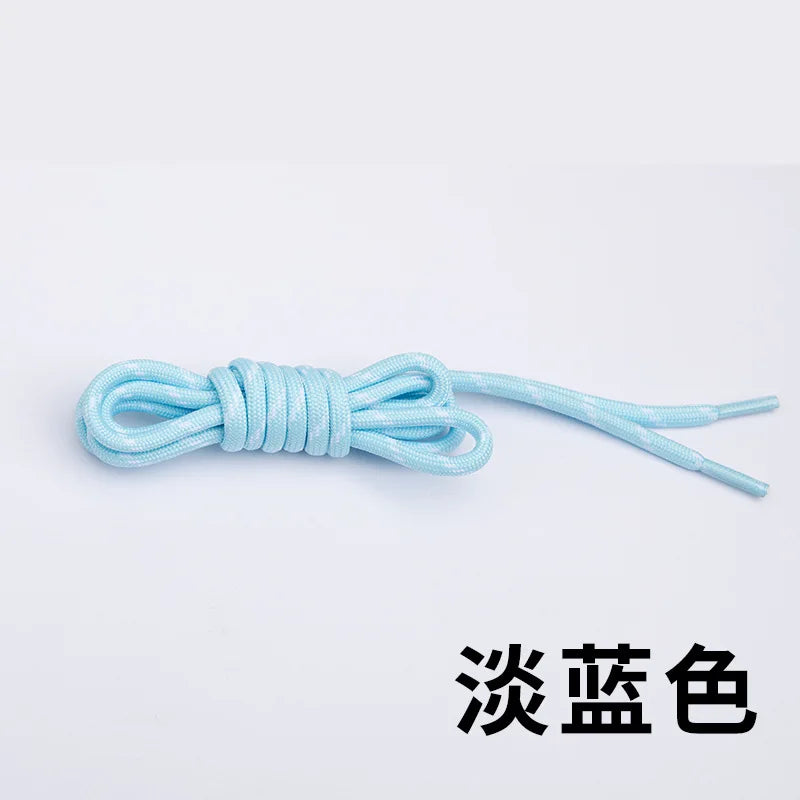 Round Jump-Point Pattern Shoelaces Universal Fit for Basketball Shoes Dad Sneakers Yeezy Casual Shoes Air Cushion Sports Laces