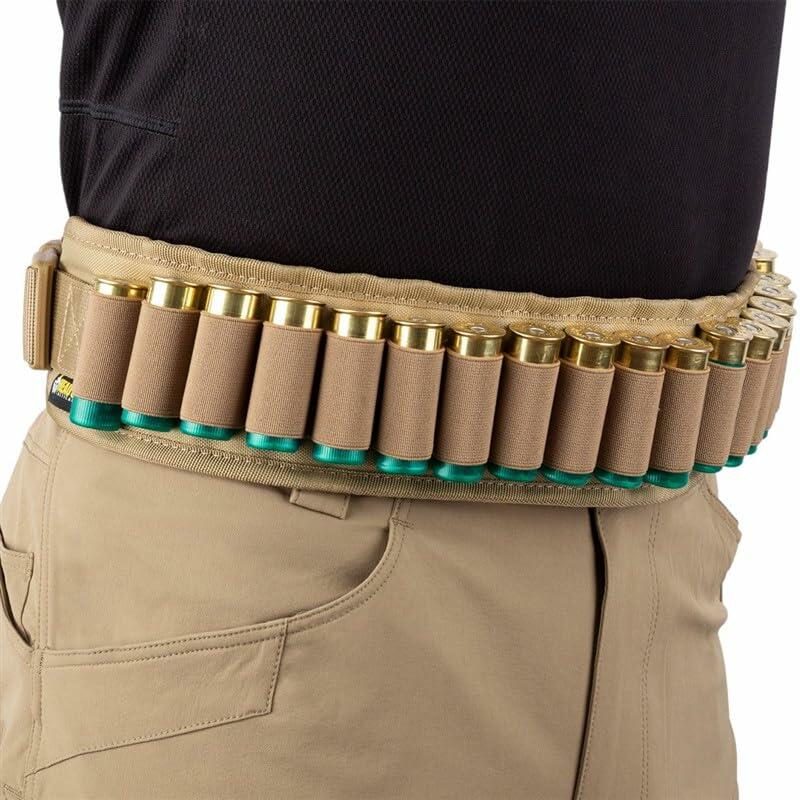 Headshot Tactical Gear 25 Round 12/20 Caliber Waist Type Bandolier (Coyote)