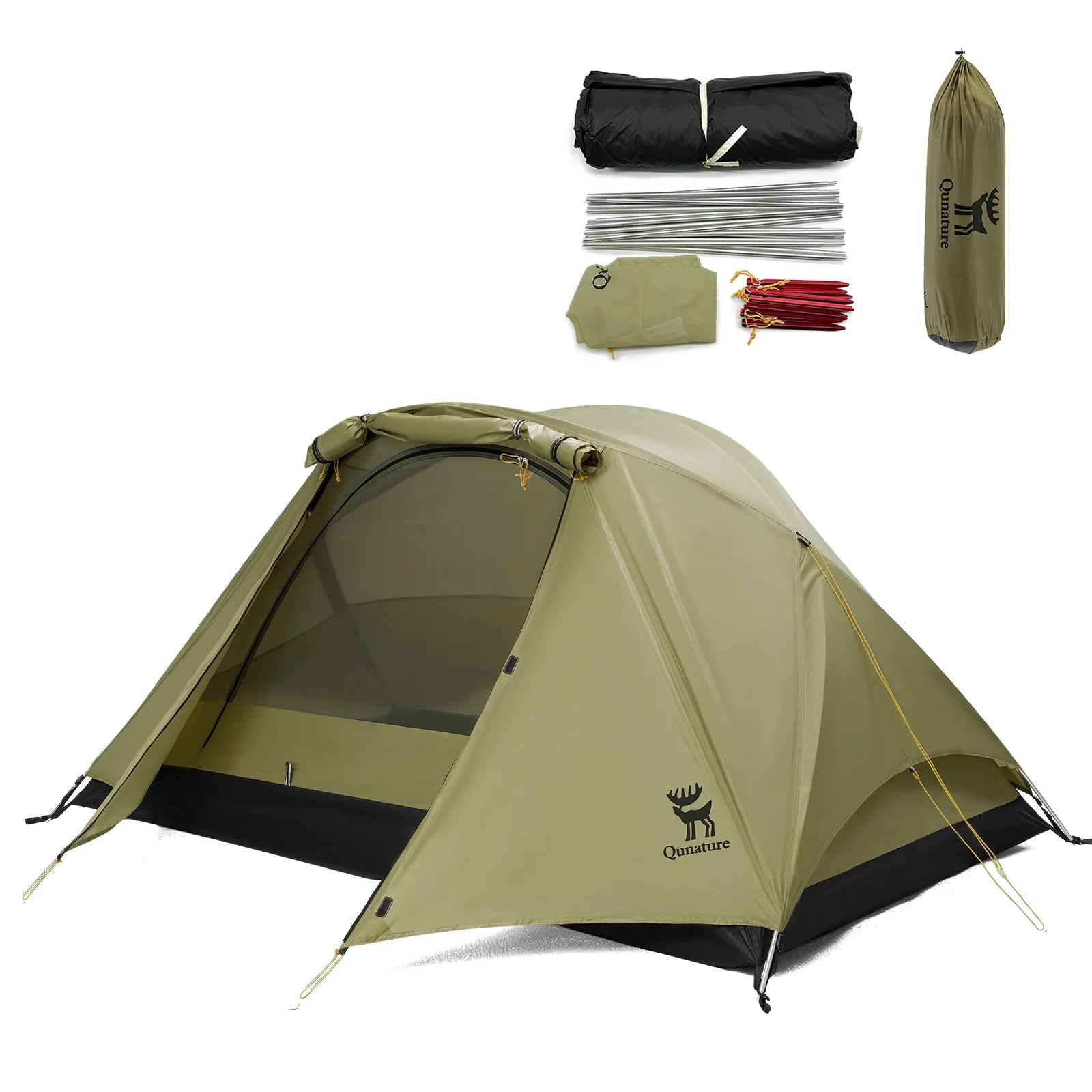 Lightweight Rainproof Tent with Aluminum Rods Easy Setup for Camping